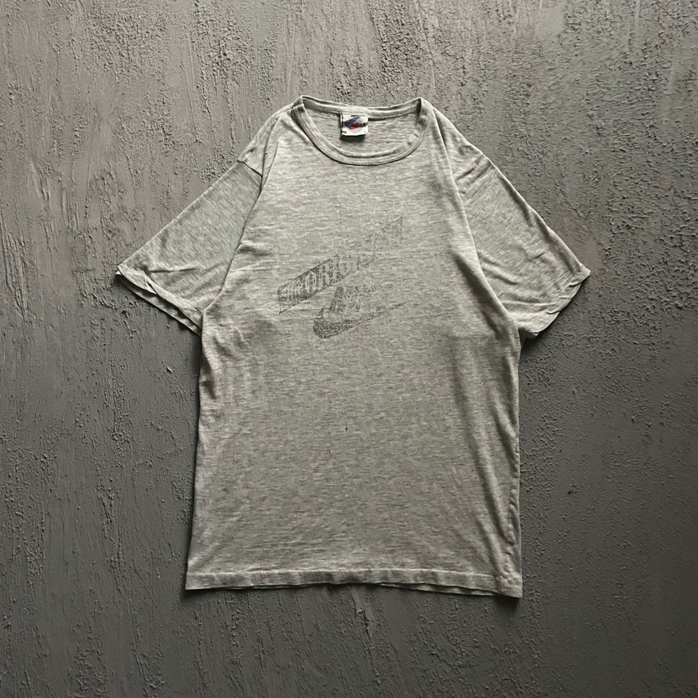 Vintage Nike shirt mens Medium Gray 1980s the original beaverton oregon usa tag